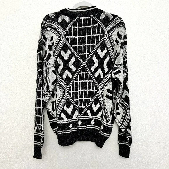 MCGREGOR Vintage Men's size XL Geometric Multi Print Crewneck Pullover Sweater - Picture 4 of 4